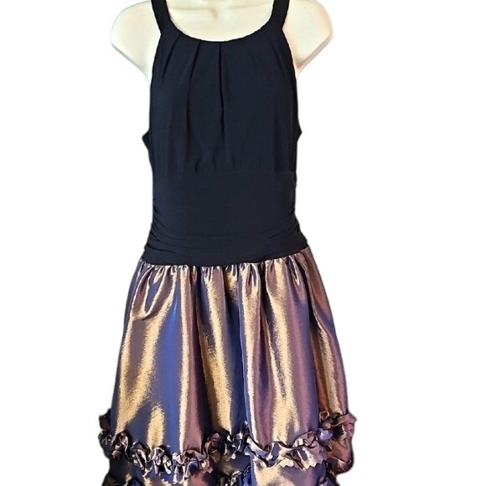 Black Metallic Dress Purple Bronze Dress size 14P